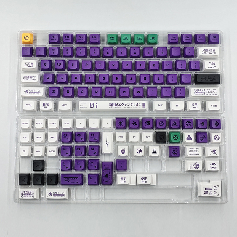 EVA-01  keycaps XDA profile Dye-Sublimation   PBT keycap 134keys