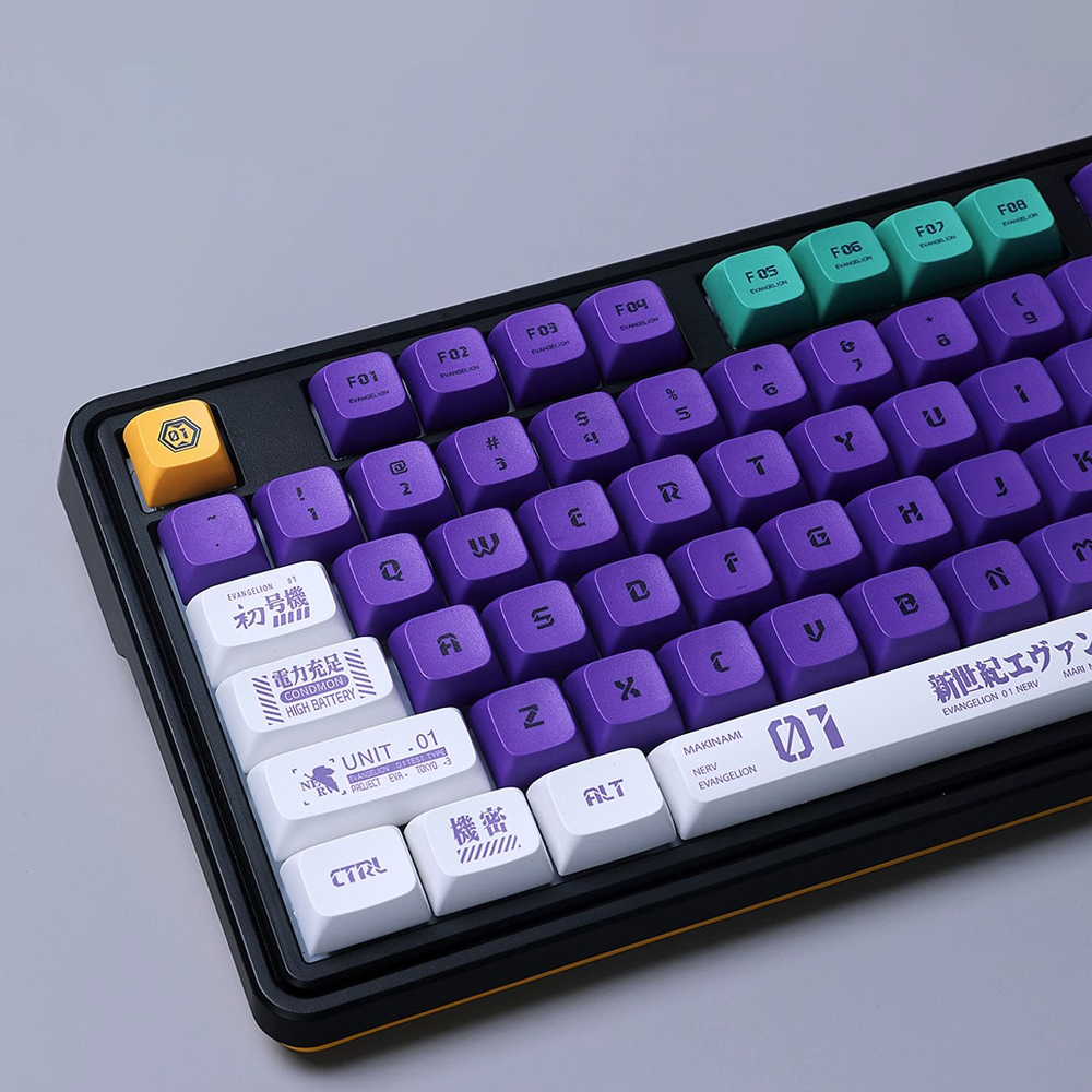 EVA-01  keycaps XDA profile Dye-Sublimation   PBT keycap 134keys