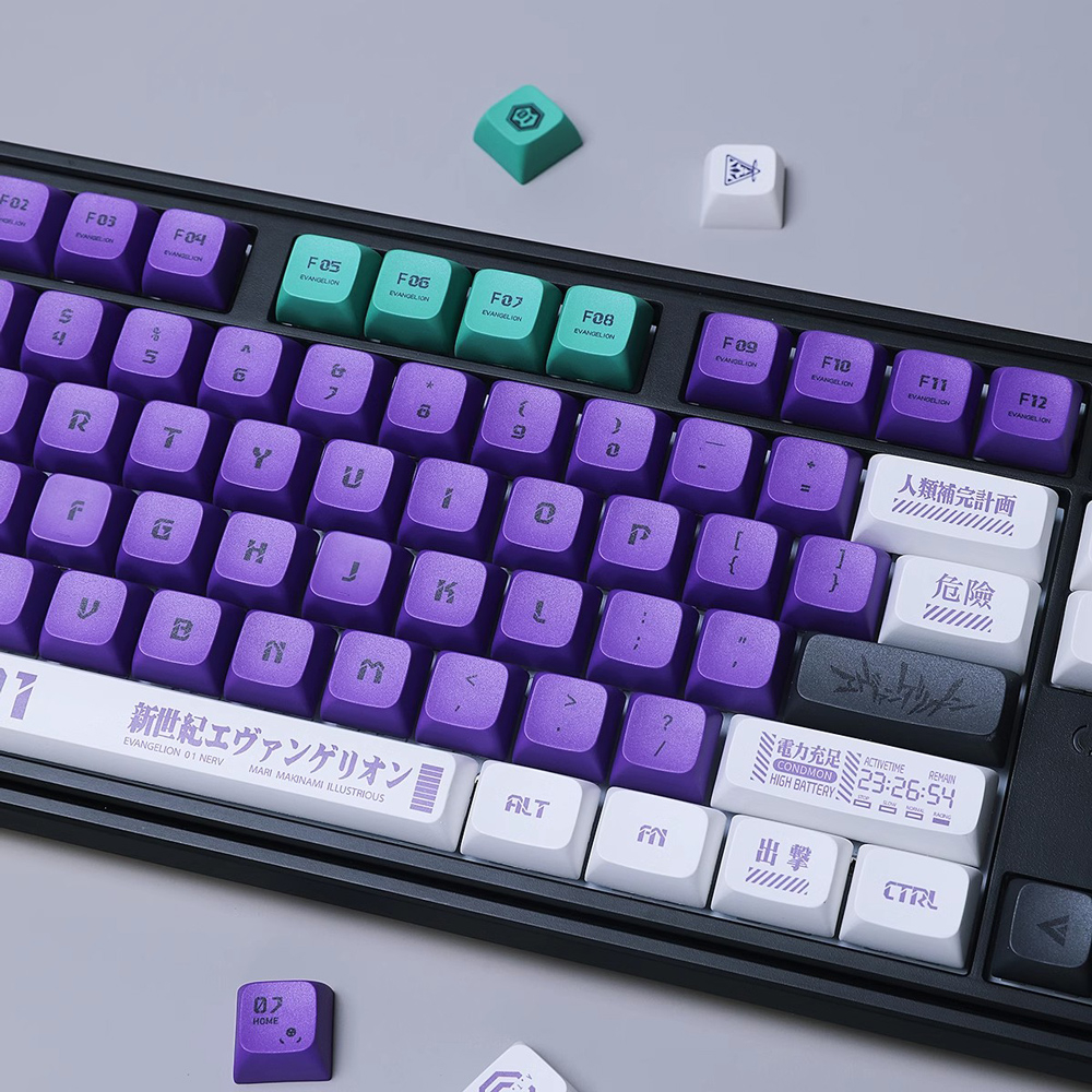 EVA-01  keycaps XDA profile Dye-Sublimation   PBT keycap 134keys