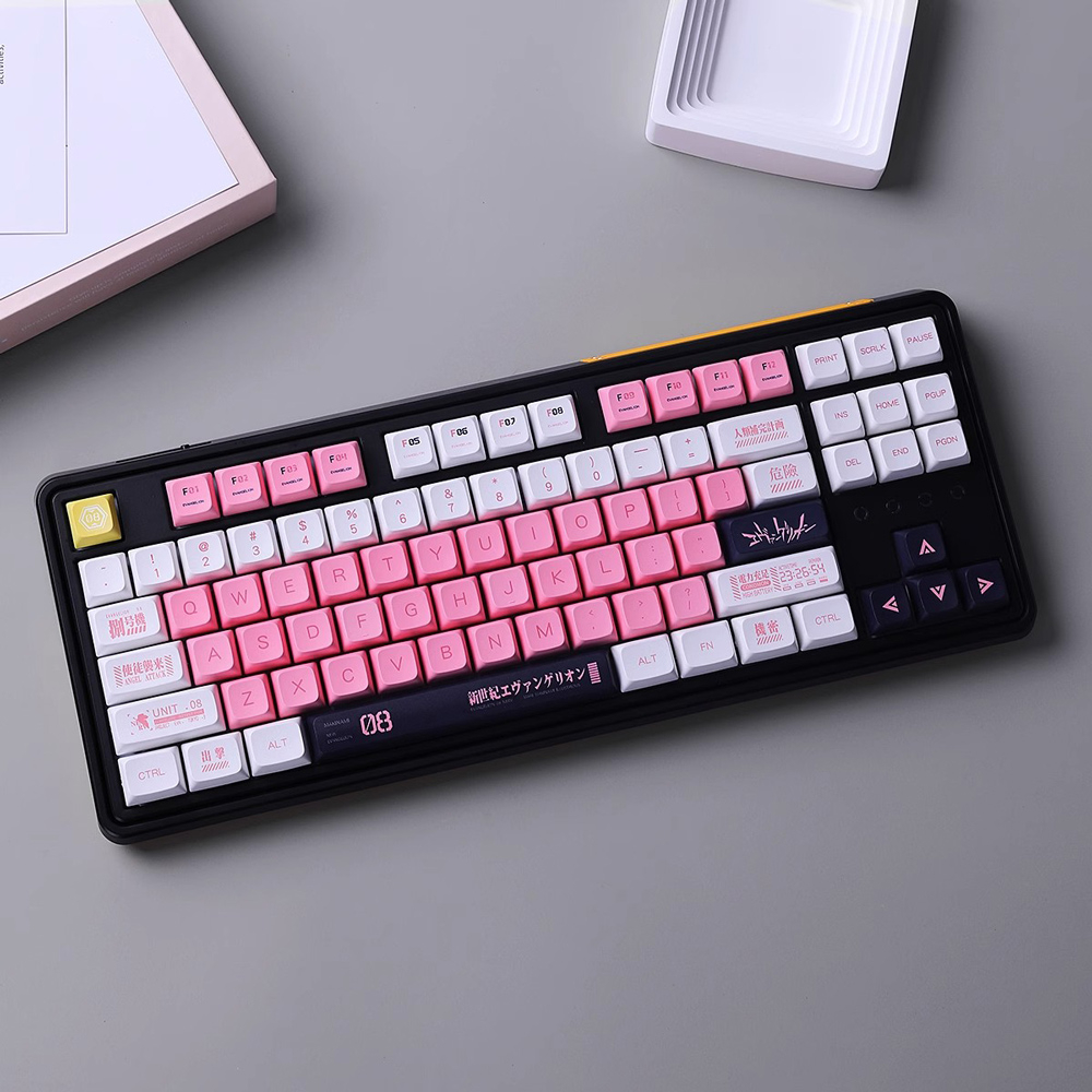 EVA-08  keycaps XDA profile Dye-Sublimation   PBT keycap 134keys