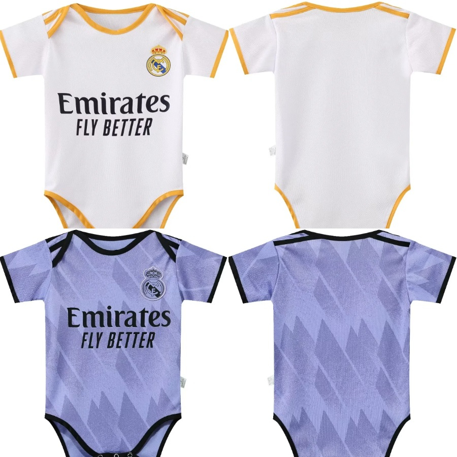 Áo Liền Quần real madrid 2324 Cho Bé Sơ Sinh