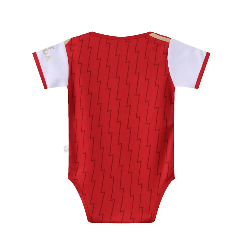 Bộ Áo Liền Quần Màu Đỏ Hình Bóng Đá Arsenal 2021-22 Làm Quà Tặng Cho Bé Sơ Sinh