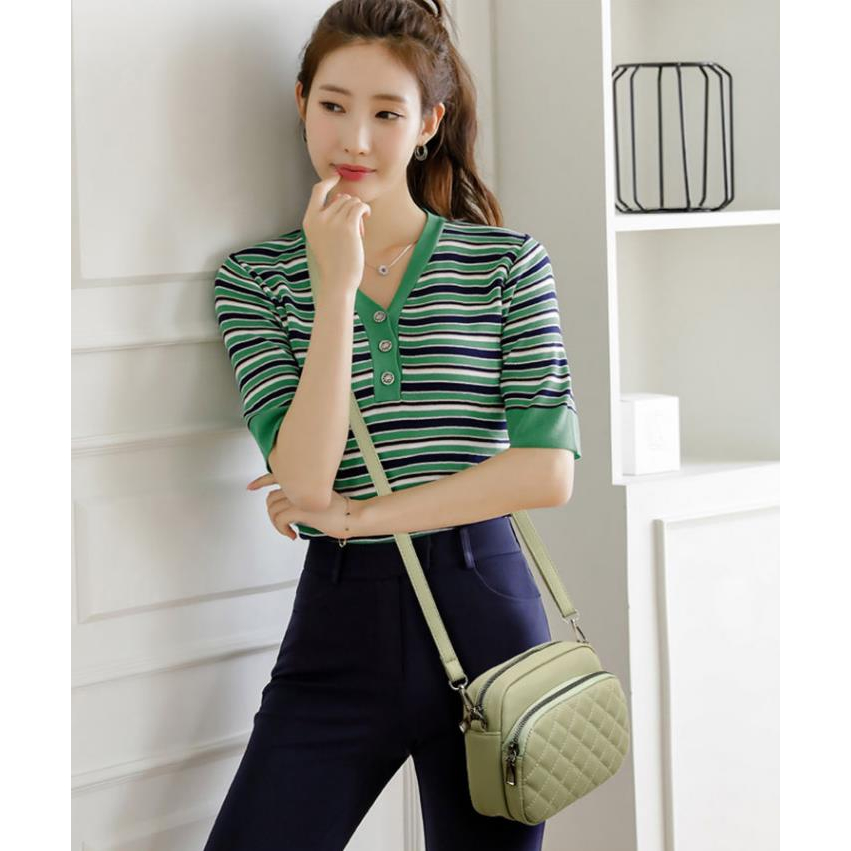 Túi xách nữ đeo chéo  Túi đeo vai nữ  họa tiết hình thoi đơn giản và hợp thời trang