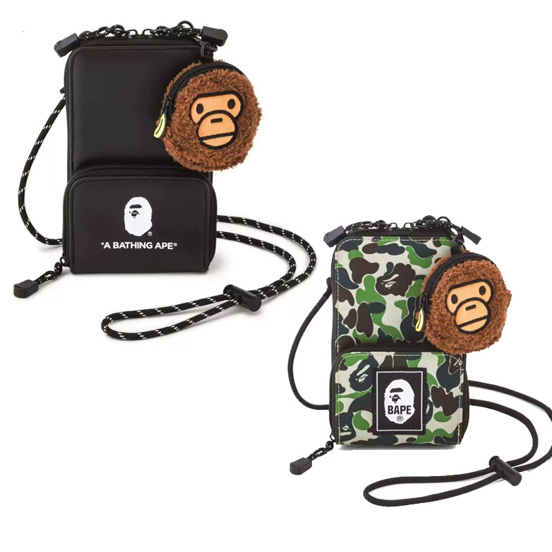 Bape Túi Đeo Chéo Họa Tiết camo Thời Trang Cá Tính Ví