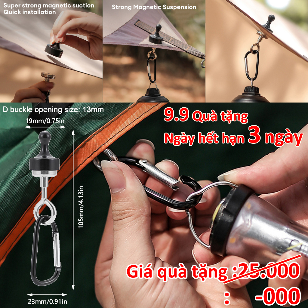 Đèn led Sạc usb Có Móc Treo Dùng Khi Đi Cắm Trại