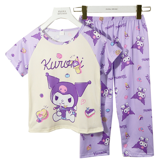 Bộ Đồ Ngủ In Hoạt Hình Dễ Thương Cho Bé Gái