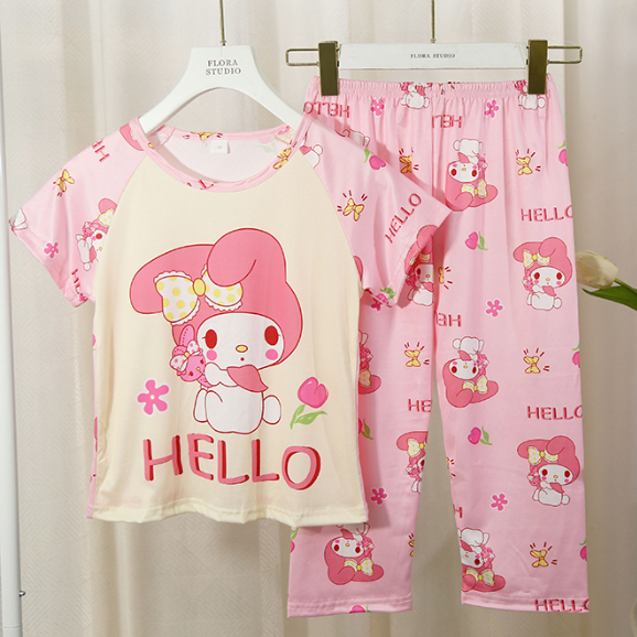 Bộ Đồ Ngủ In Hoạt Hình Dễ Thương Cho Bé Gái