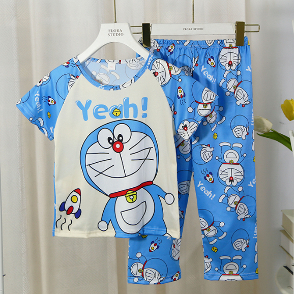 Bộ Đồ Ngủ In Hoạt Hình Dễ Thương Cho Bé Gái