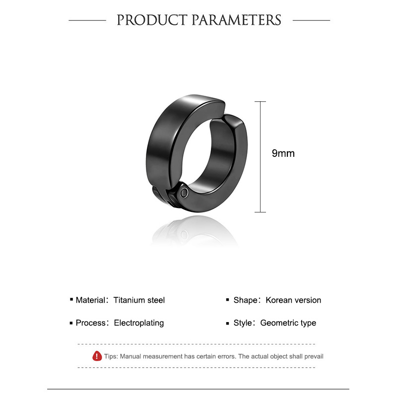 Khuyên Kẹp Tai Giả Bằng Thép Titan Có Nam Châm