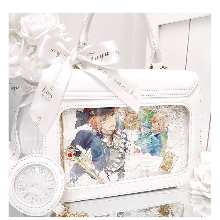 Bán Chạy✨Túi Đeo Chéo Bằng PVC Trong Suốt Hình Kim Cương Alice