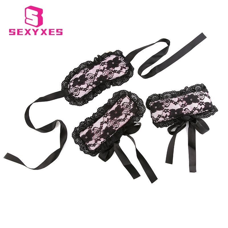 Đen Mặt Nạ Che Mắt Ngủ Phối Ren Gợi Cảm