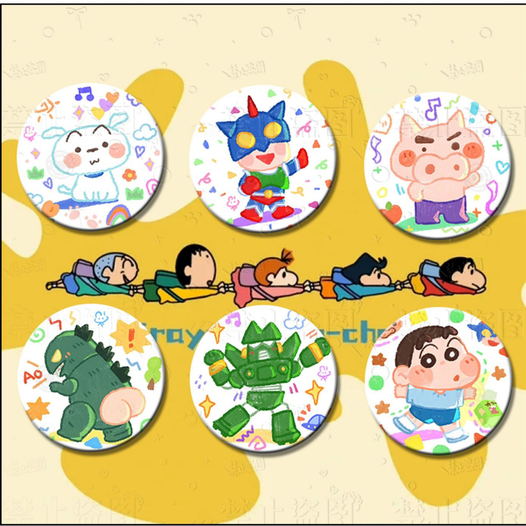 Hoạt Hình Huy Hiệu Bằng Thiếc Hình shin-chan Đơn Giản Dễ Thương