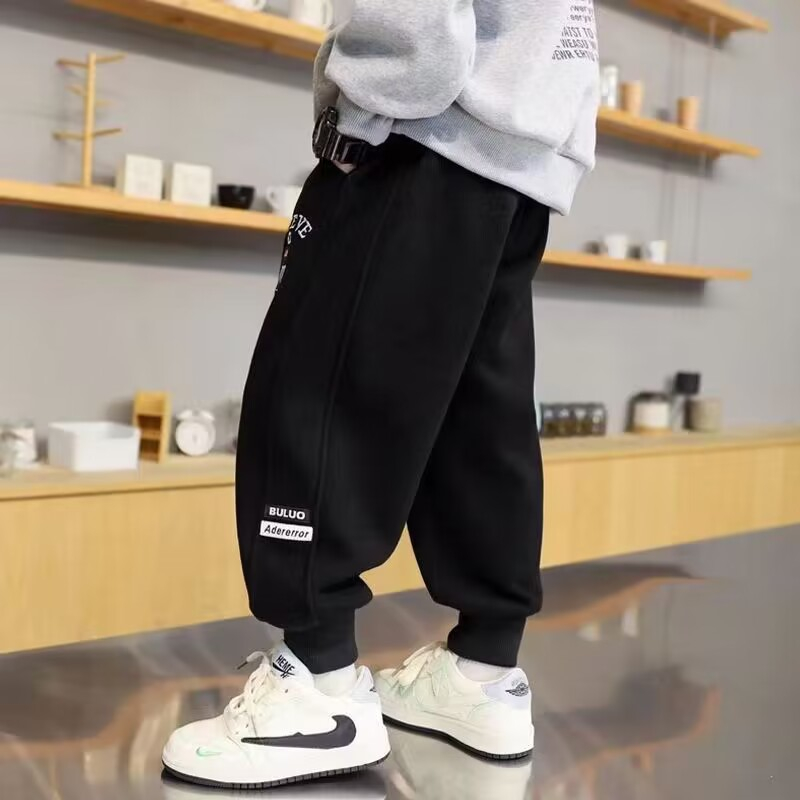 Quần Dài Thể Thao Dáng Rộng Có Dây Rút Thời Trang Xuân Thu Cho Bé Trai