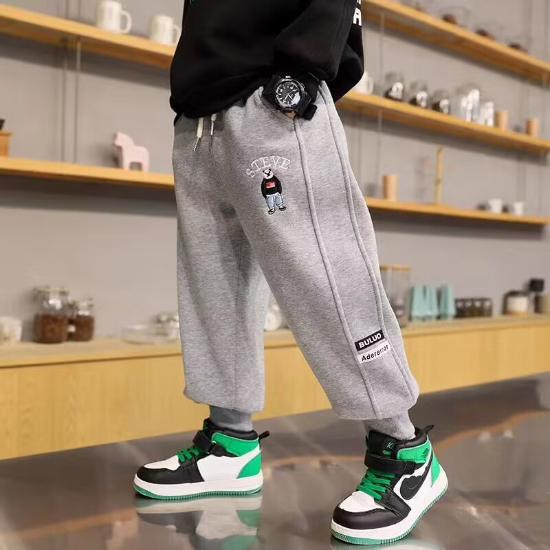 Quần Dài Thể Thao Dáng Rộng Có Dây Rút Thời Trang Xuân Thu Cho Bé Trai