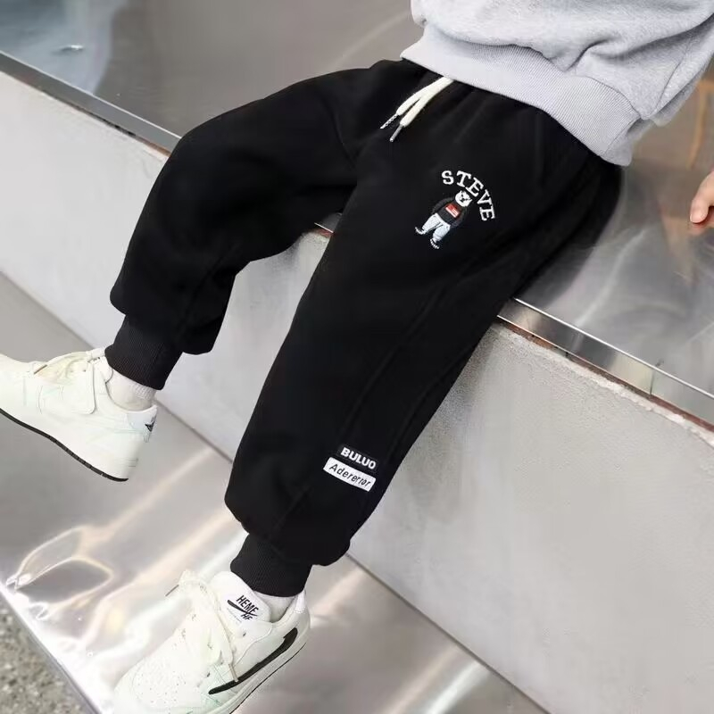 Quần Dài Thể Thao Dáng Rộng Có Dây Rút Thời Trang Xuân Thu Cho Bé Trai