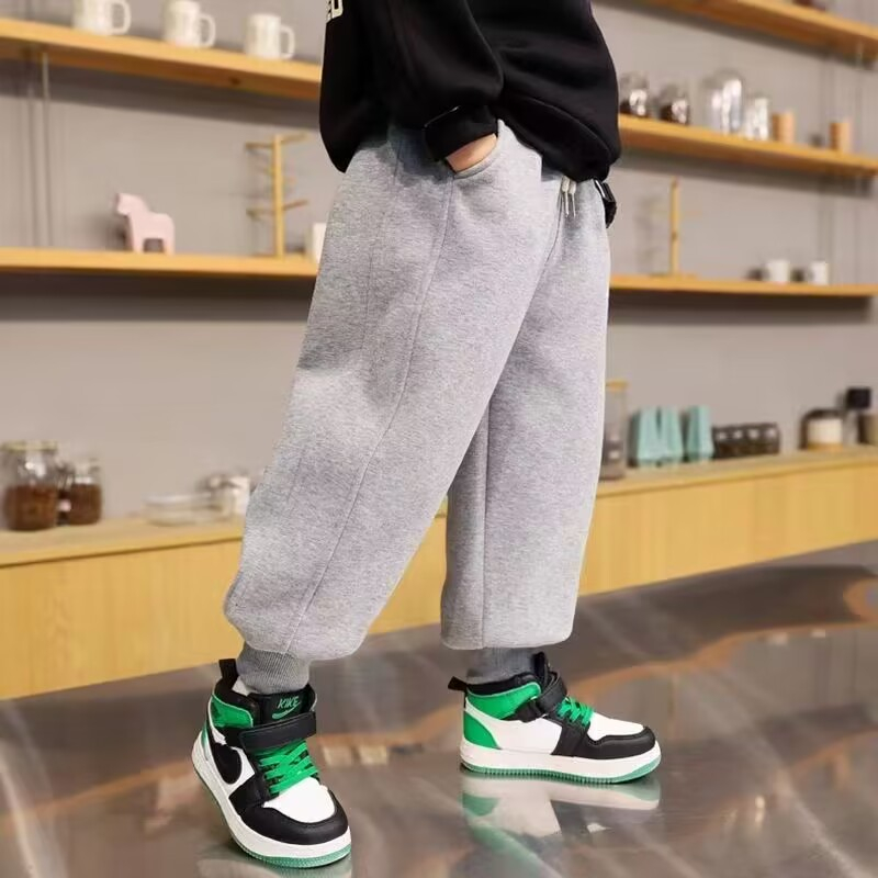 Quần Dài Thể Thao Dáng Rộng Có Dây Rút Thời Trang Xuân Thu Cho Bé Trai