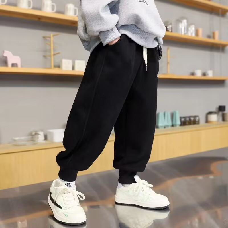 Quần Dài Thể Thao Dáng Rộng Có Dây Rút Thời Trang Xuân Thu Cho Bé Trai