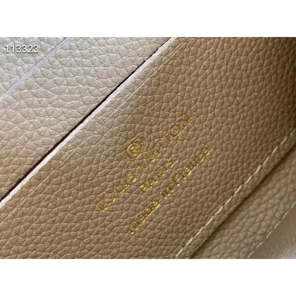 Ví Da Thật 100% Chính Hãng louis vuitton Dập Nổi Họa Tiết lv Có Khóa Kéo m60067