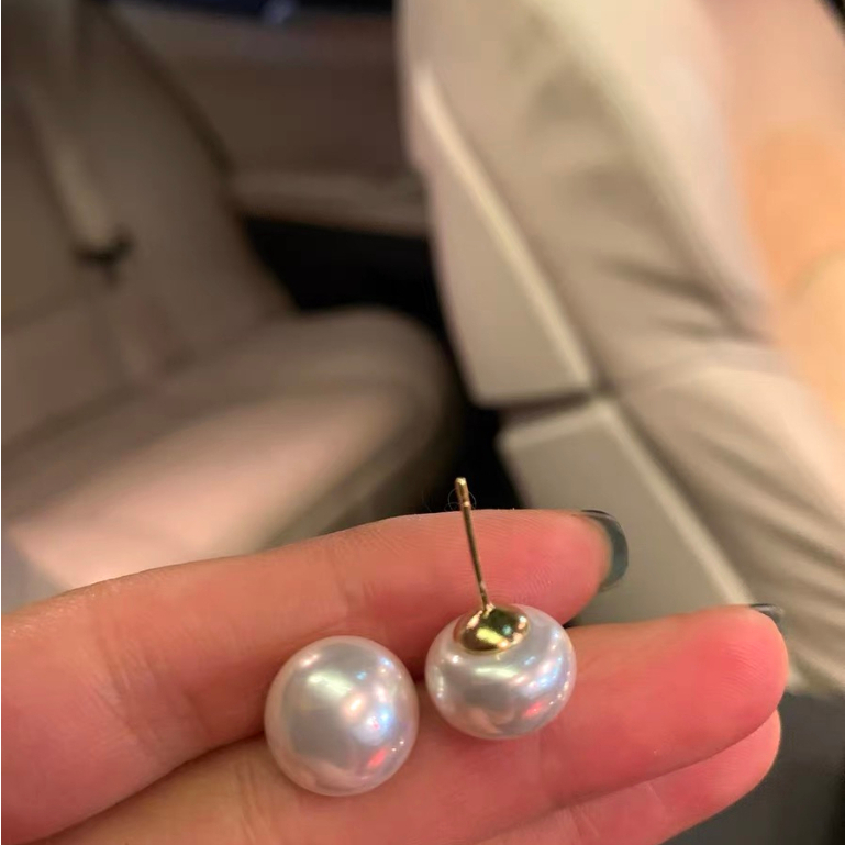 Khuyên Tai Bạc sterling Đính Ngọc Trai Siêu Khuyến Nghị Phong Cách Mới Cho Nữ