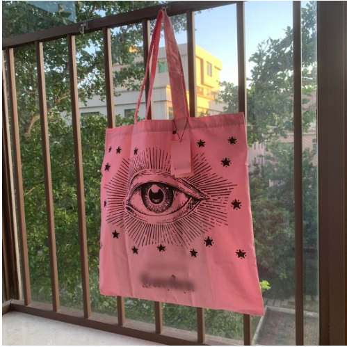 Túi Vải canvas Đeo Vai Họa Tiết Đôi Mắt To Thời Trang