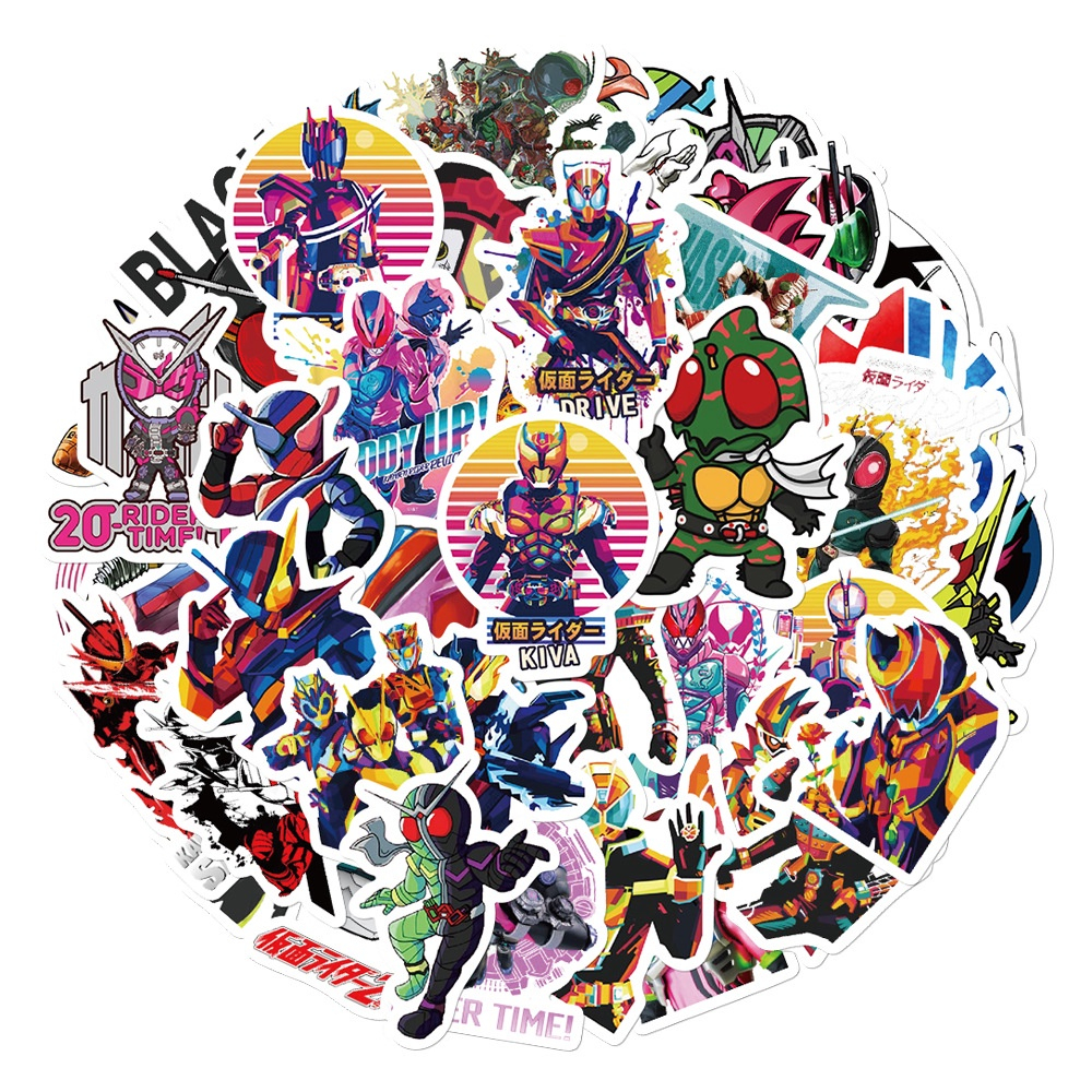 Bộ 50 Nhãn dán Kamen Rider Phim Hoạt Hình Graffiti Không Thấm Nước Sticker