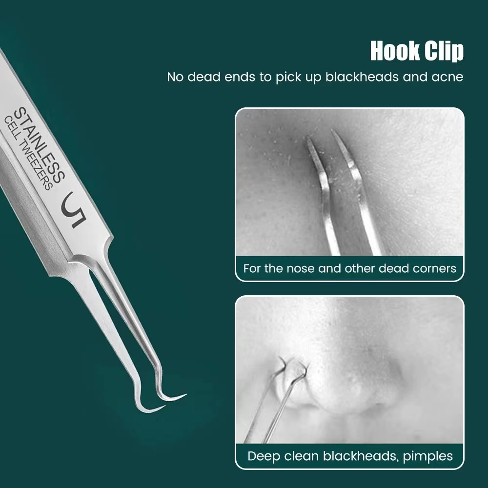 Bộ 3 Nhíp Nặn Mụn Đầu Đen Bằng Inox Chuyên Dùng