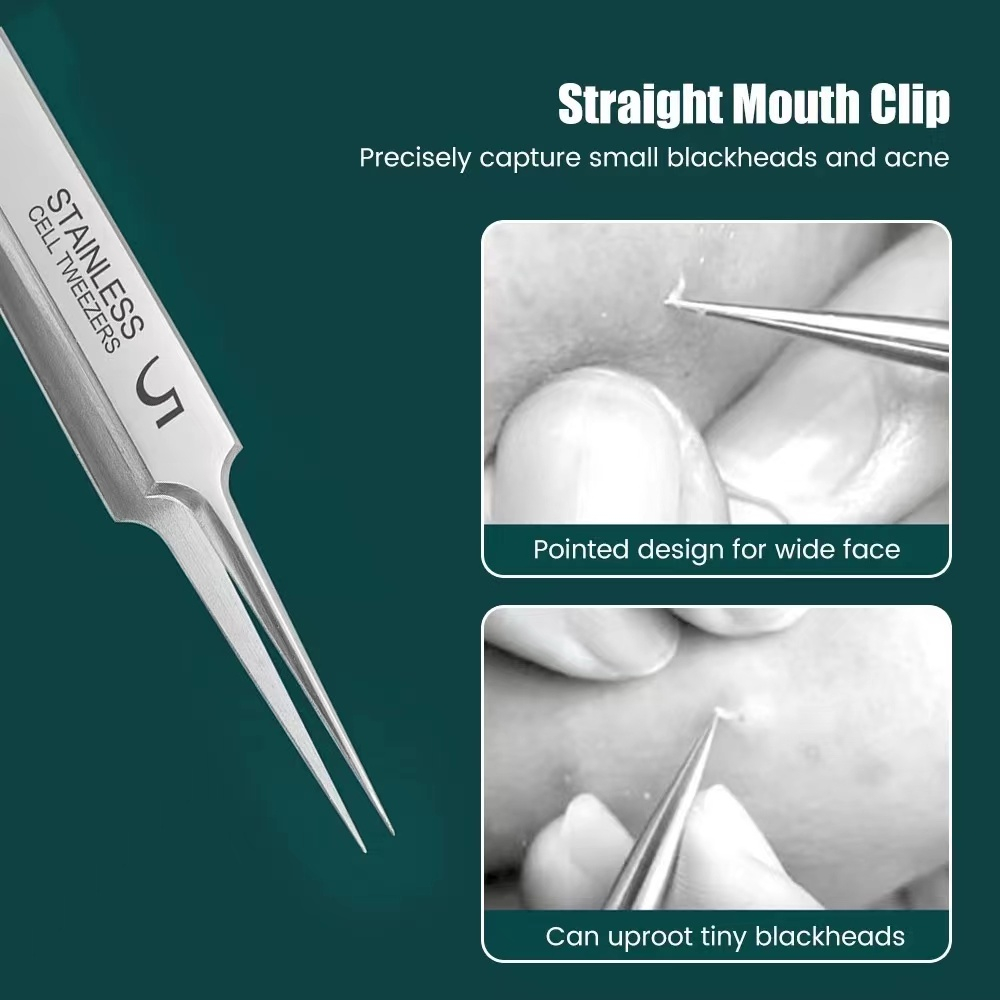 Bộ 3 Nhíp Nặn Mụn Đầu Đen Bằng Inox Chuyên Dùng