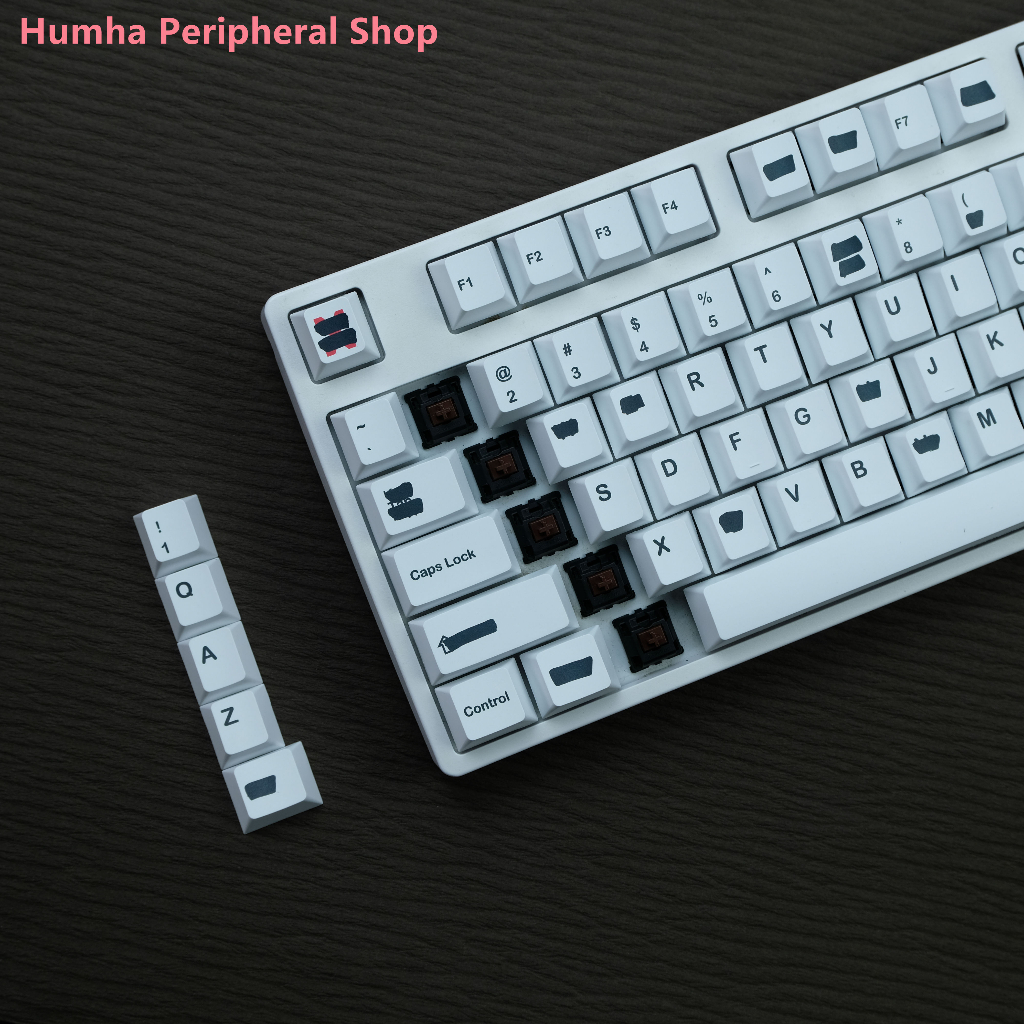 Humha Bộ Bàn Phím r2 keycaps Chất Liệu pbt Nhuộm Màu cherry profile Thay Thế Cá Nhân Hóa gmk redacted