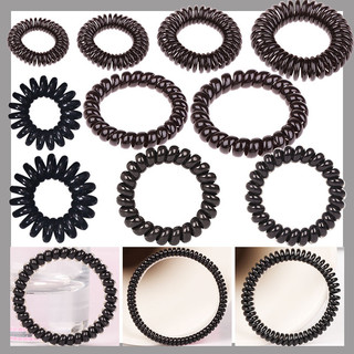 10 pcs Dây Cột Tóc Lò Xo Đen Co Giãn Cho Nữ