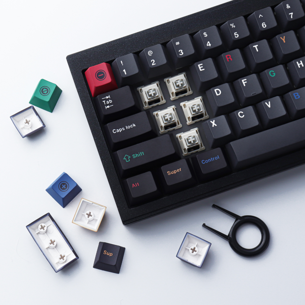 GMK Đèn Đen Keycaps, 134 Phím Keycaps PBT Anh Đào Hồ Sơ DYE-SUB Cá Tính Keycaps GMK Cho Bàn Phím Cơ