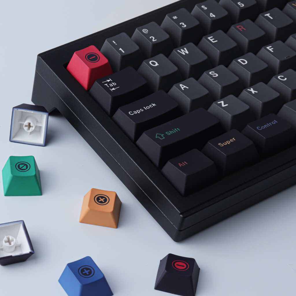GMK Đèn Đen Keycaps, 134 Phím Keycaps PBT Anh Đào Hồ Sơ DYE-SUB Cá Tính Keycaps GMK Cho Bàn Phím Cơ