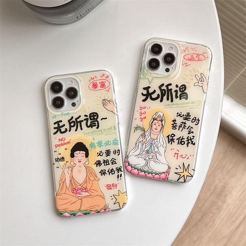 Iphone Ốp Điện Thoại tpu Họa Tiết Phật Giáo Choiphone 15 14 pro max 13 pro max
