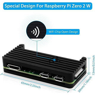 52Pi Raspberry Pi Zero 2 W Case / Zero W Case Kit, với vỏ nhôm RPi Zero 2 W, 20Pin GPIO Header (Không bao gồm bảng Raspberry Pi.)