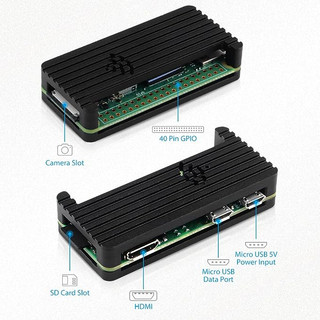 52Pi Raspberry Pi Zero 2 W Case / Zero W Case Kit, với vỏ nhôm RPi Zero 2 W, 20Pin GPIO Header (Không bao gồm bảng Raspberry Pi.)