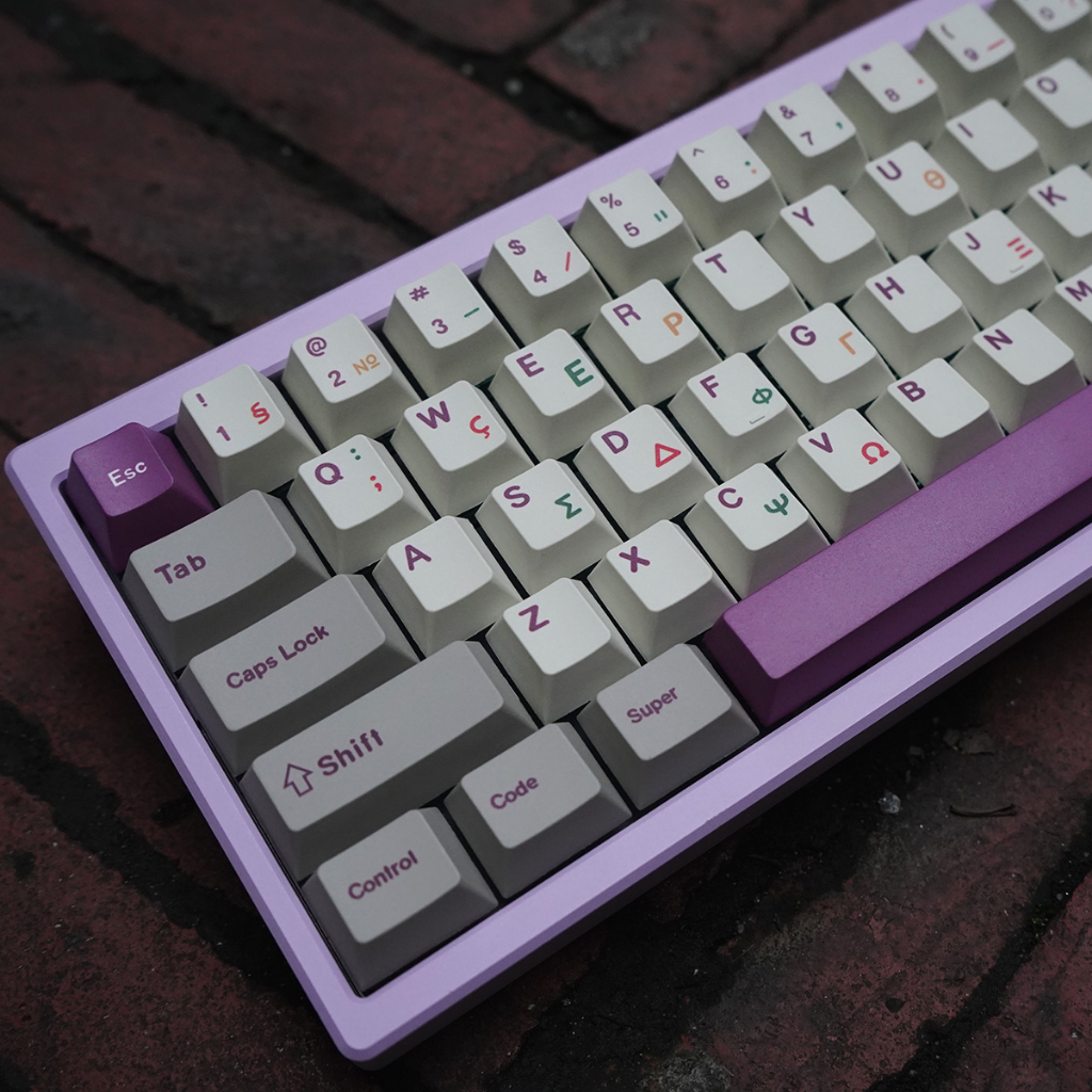 Vỏ Bảo Vệ Chìa Khóa Màu Tím Hy Lạp pbt dye-sub cherry profile Tùy Chỉnh