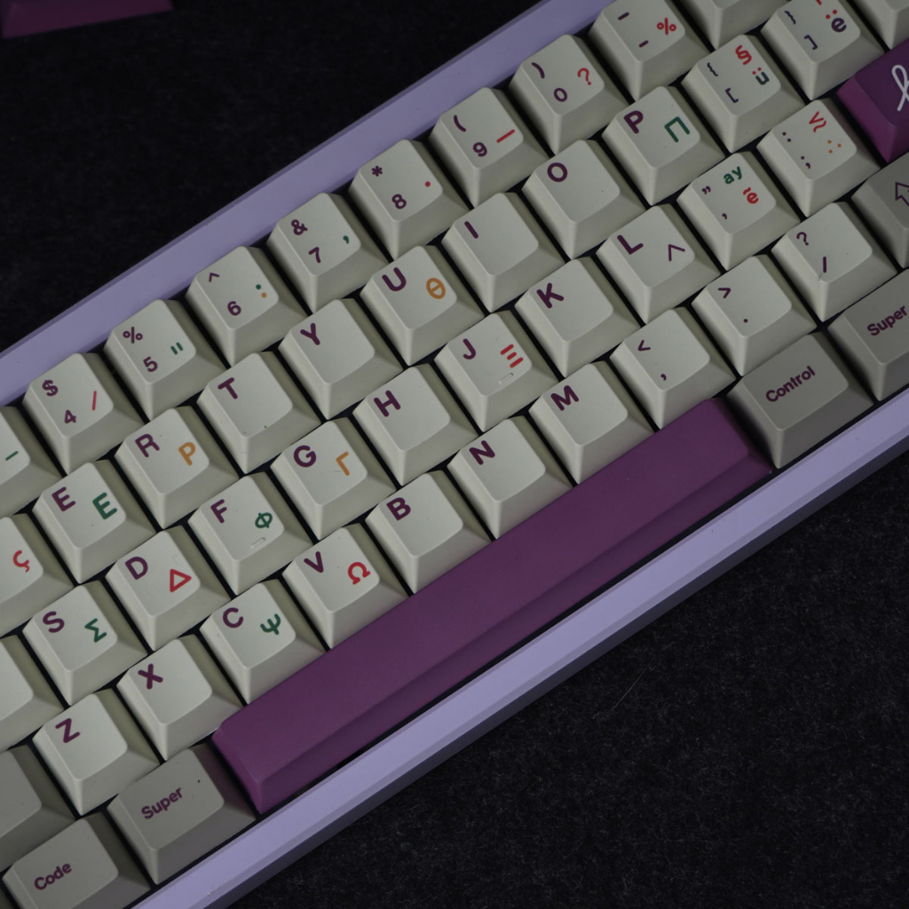Vỏ Bảo Vệ Chìa Khóa Màu Tím Hy Lạp pbt dye-sub cherry profile Tùy Chỉnh