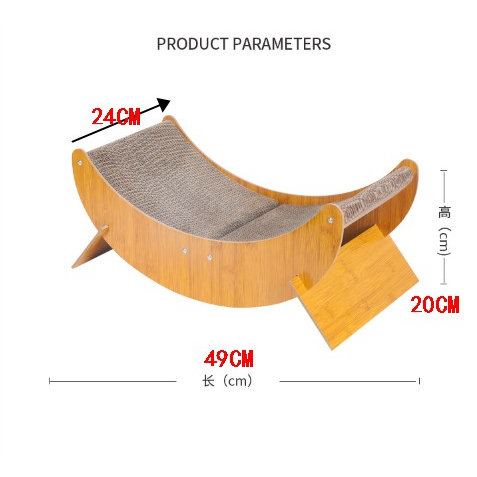 Elsabell. Cat Scratcher Bed Đa chức năng Thoải mái gợn sóng Lounge cho đồ dùng thú cưng