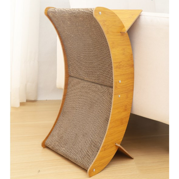 Elsabell. Cat Scratcher Bed Đa chức năng Thoải mái gợn sóng Lounge cho đồ dùng thú cưng