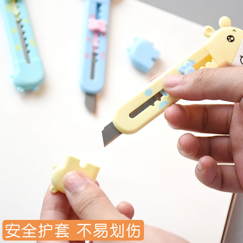 Deli Dao Giấy mini Tự Làm Họa Tiết Hoạt Hình Dễ Thương Cho Học Sinh