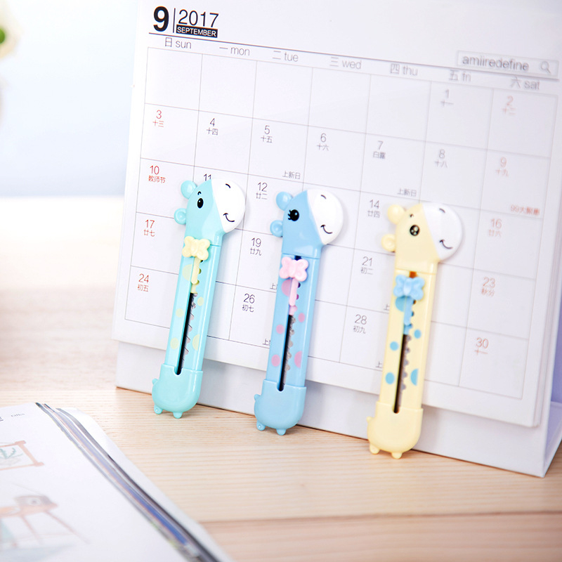 Deli Dao Giấy mini Tự Làm Họa Tiết Hoạt Hình Dễ Thương Cho Học Sinh