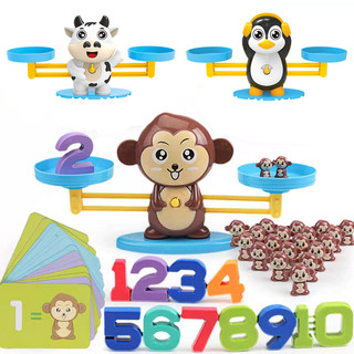 Gamma Baby-Homeschool Kindergarten Balance Board Game - Preschool Activities Math Learning Stem Montessori Cool Toys Educational with Monkey Scale Cards Balancing Numbers for Kids Ages 3 4 5 6 Year Old