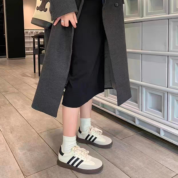 YAOLI  Giày Thể Thao Đế Bằng Thời Trang Retro Đức Cho Nữ