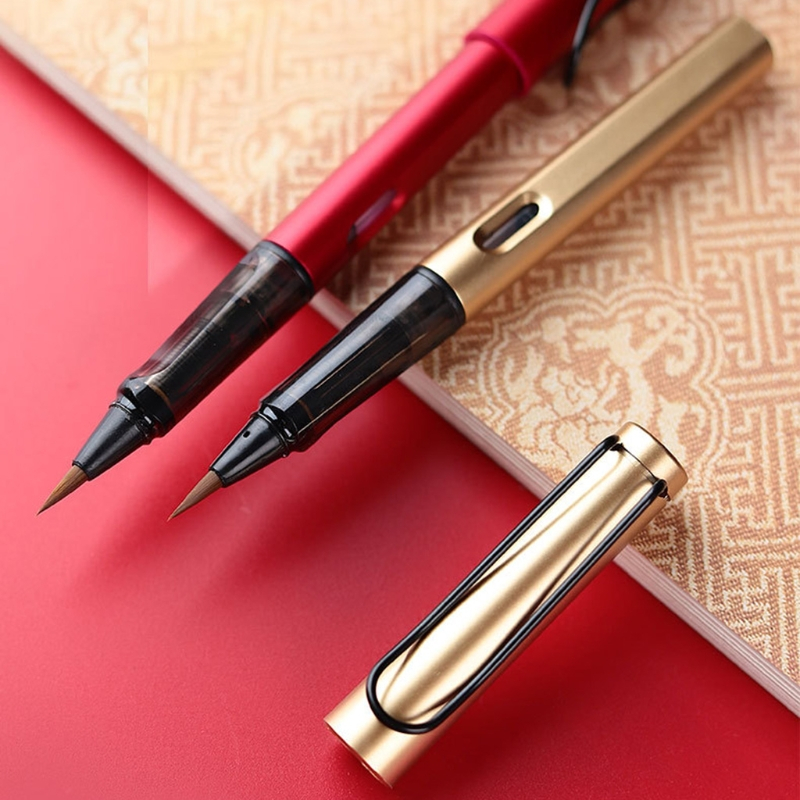 Bút mực đen viết thư pháp có thể bơm mực lại tiện dụng/Bút máy thư pháp/Bút lông thư pháp