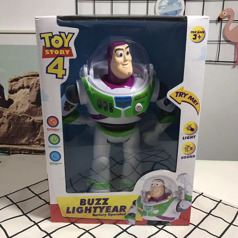 DISNEY Mô Hình Nhân Vật toy story 4 Rừng / buzz lightyear Phát Nhạc / Đèn 28cm Bằng pvc Dành Cho Trẻ Em