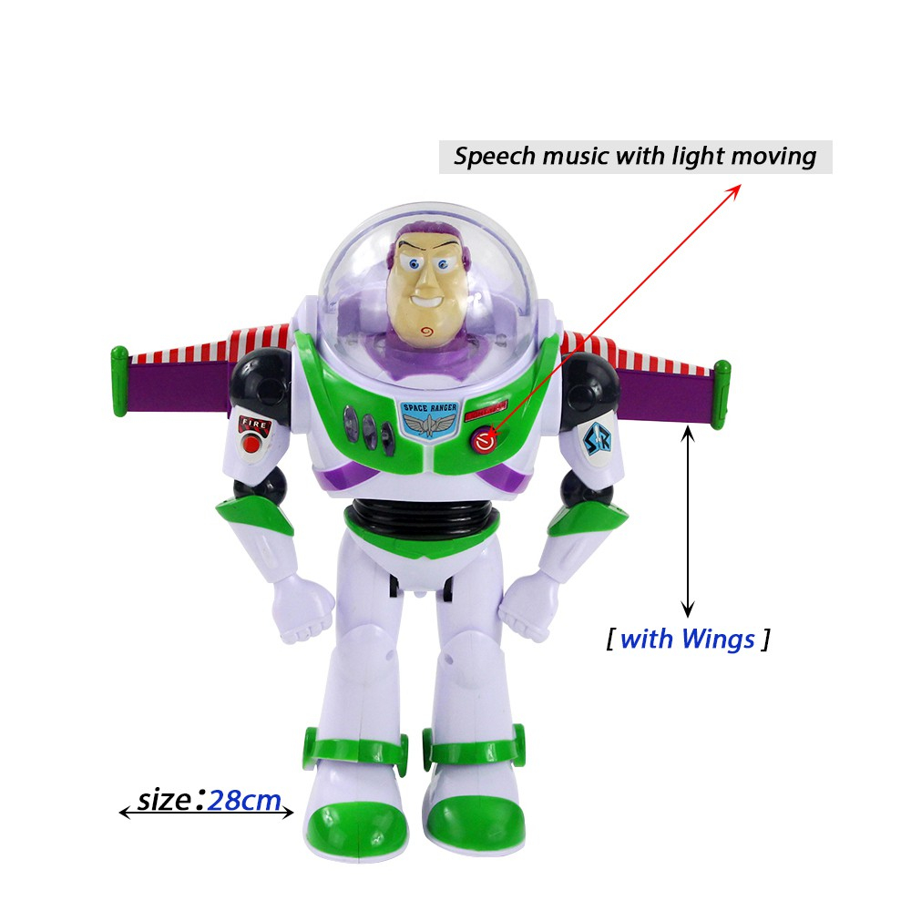 DISNEY Mô Hình Nhân Vật toy story 4 Rừng / buzz lightyear Phát Nhạc / Đèn 28cm Bằng pvc Dành Cho Trẻ Em