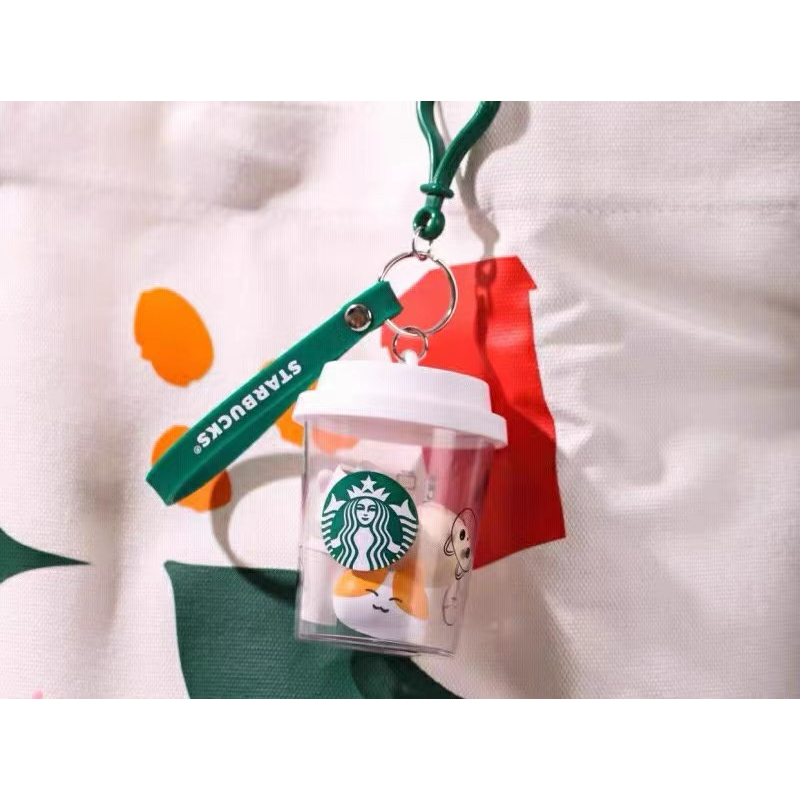 Móc khóa hoạt hình bộ móc khóa gấu dễ thương starbucks móc khóa quà tặng cặp đôi