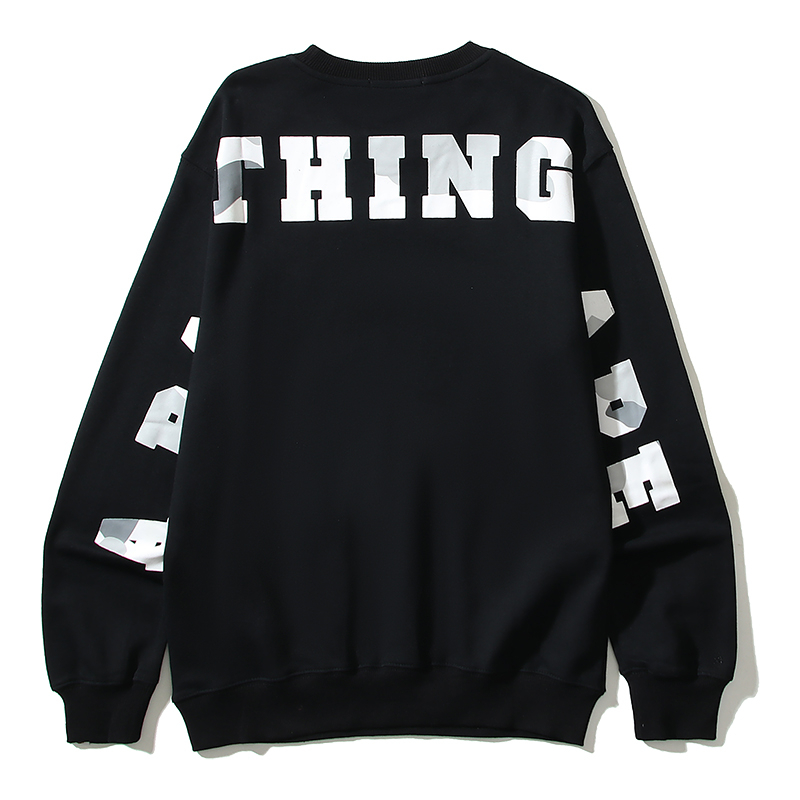 Bape Áo hoodie cotton Thêu Chữ Thời Trang Cho Nam Nữ