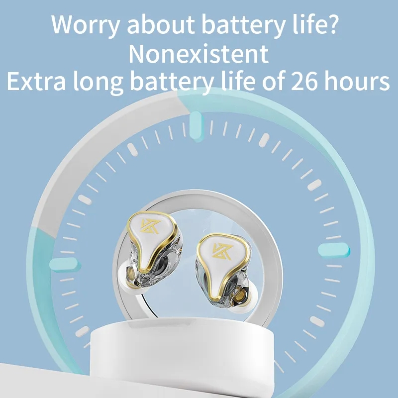 Tws Tai Nghe bluetooth 5.2 kz sk10 Chống Nước ipx7 400mah Cho android ios