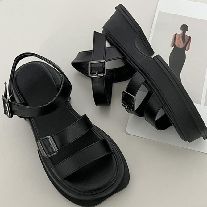 HHH  Dép sandal nữ Hở Ngón dép quai hậu nữ Mùa hè Kiểu Dáng Thời Trang B98G1PU 36Z230904