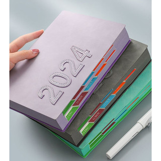 2024 2023 planner diary notebook A5 Sổ Tay Lên Kế Hoạch Khổ A5 400 Trang Họa Tiết Năm 2024 year book